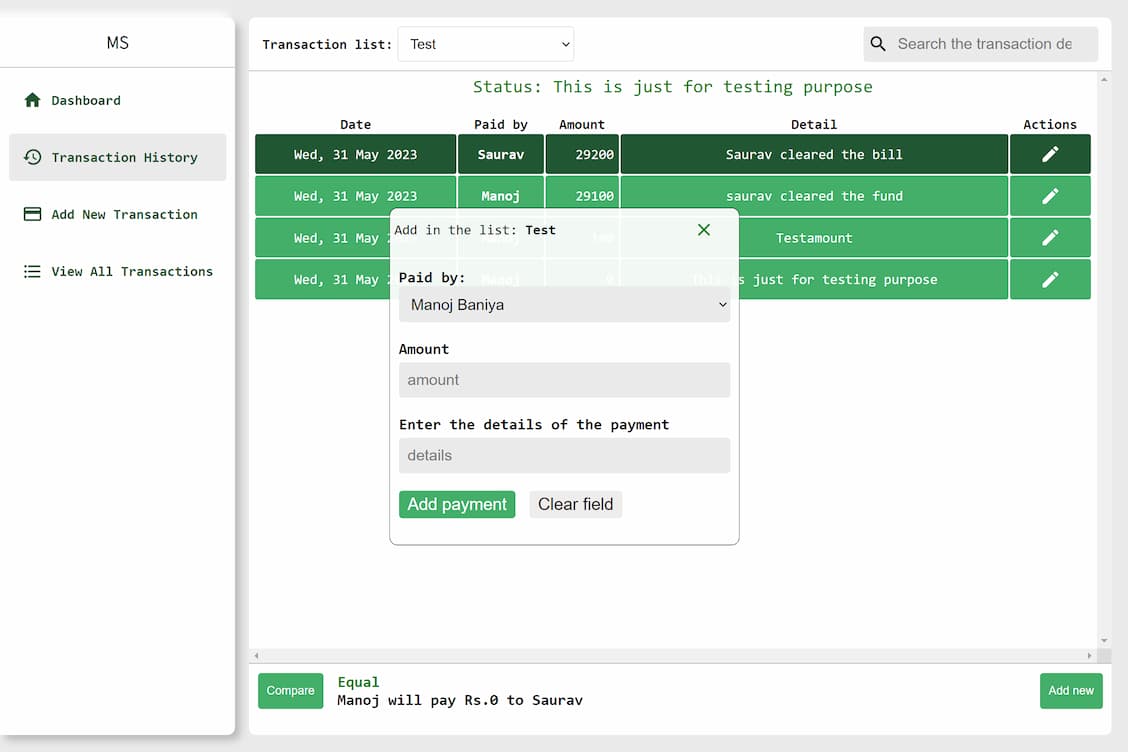 Transaction-app